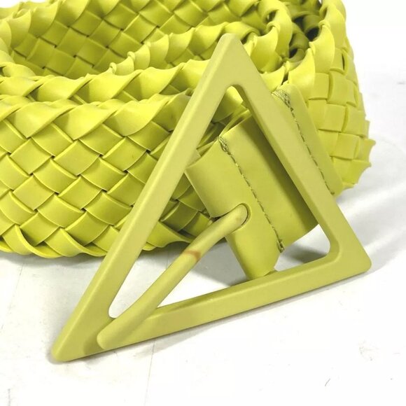 BOTTEGA VENETA 691232 Triangle Intrecciato belt rubber Kiwi Light GreenBased main image 8